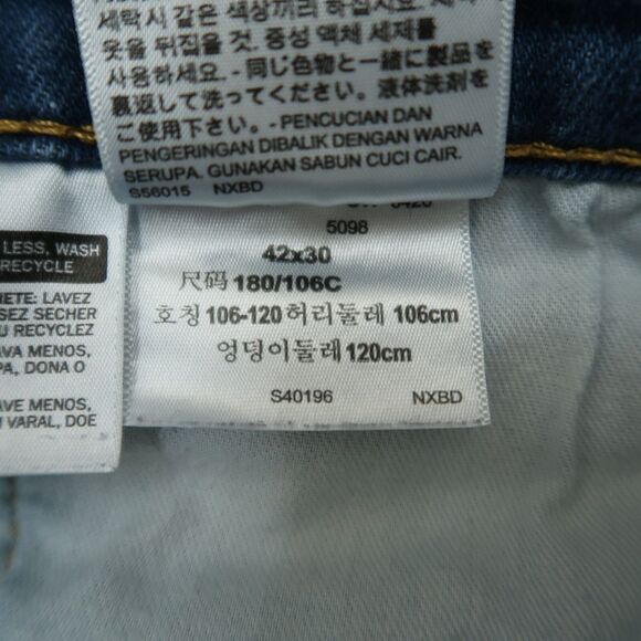 Levi's 541 Jeans Mens Size 42x30* Blue Athletic Slightly Tapered Stretch Denim - Picture 6 of 16